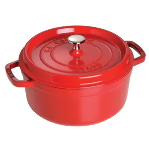 STAUB Enameled Cast Iron Cocotte, 5.5-qt Round Dutch Oven, Made in France