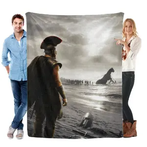 The Odyssey Homer Epic Greek Mythology Flannel Throw Blanket, Ultra Soft Warm Fuzzy Plush Trojan War Blanket for Couch Bed Sofa, All Season Cozy, Ideal Gift for Literature & Ancient History Fans