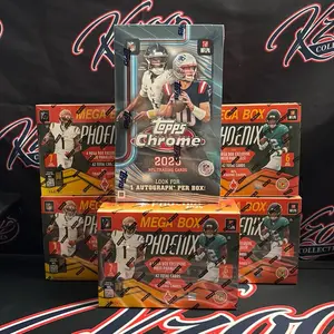 Break 0710 (1x 2025 Topps Chrome Hobby Boxes, 5x 2025 =Panini Phoenix Hobby International Megas) PYT!!