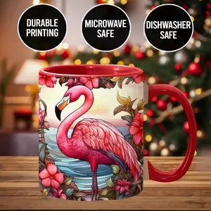 Love Flamingos Flamingo Accent Mug Holiday Season Ceramic Mug - flm5308 Classic Drinkware