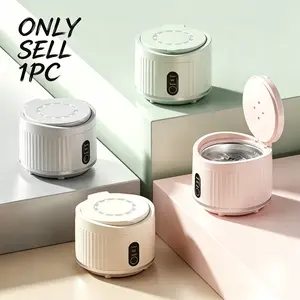 Mini Ultrasonic Denture Cleaner with UV Sterilization, 360° Deep Cleaning, Flip Cover Design, 3/5 Minute Modes, Multi-Use for Night Guards, Braces, Baby Bottles, Jewelry, Watches