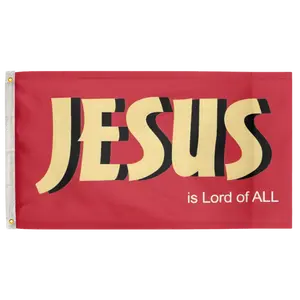Jesus Is King 3'X5' Flag 100D Polyester (90cm x 150cm) Christian Flag (C10) RolFlags