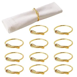 6pcs Napkin Rings, Minimalist Metal Napkin Holders, Wedding Banquet Table Decor, Modern Hotel Event Decoration, Aesthetic