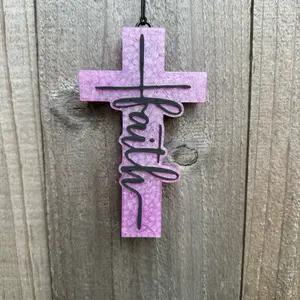 Faith Cross - Choose Your Scent - Decorative Cross with String Attachment