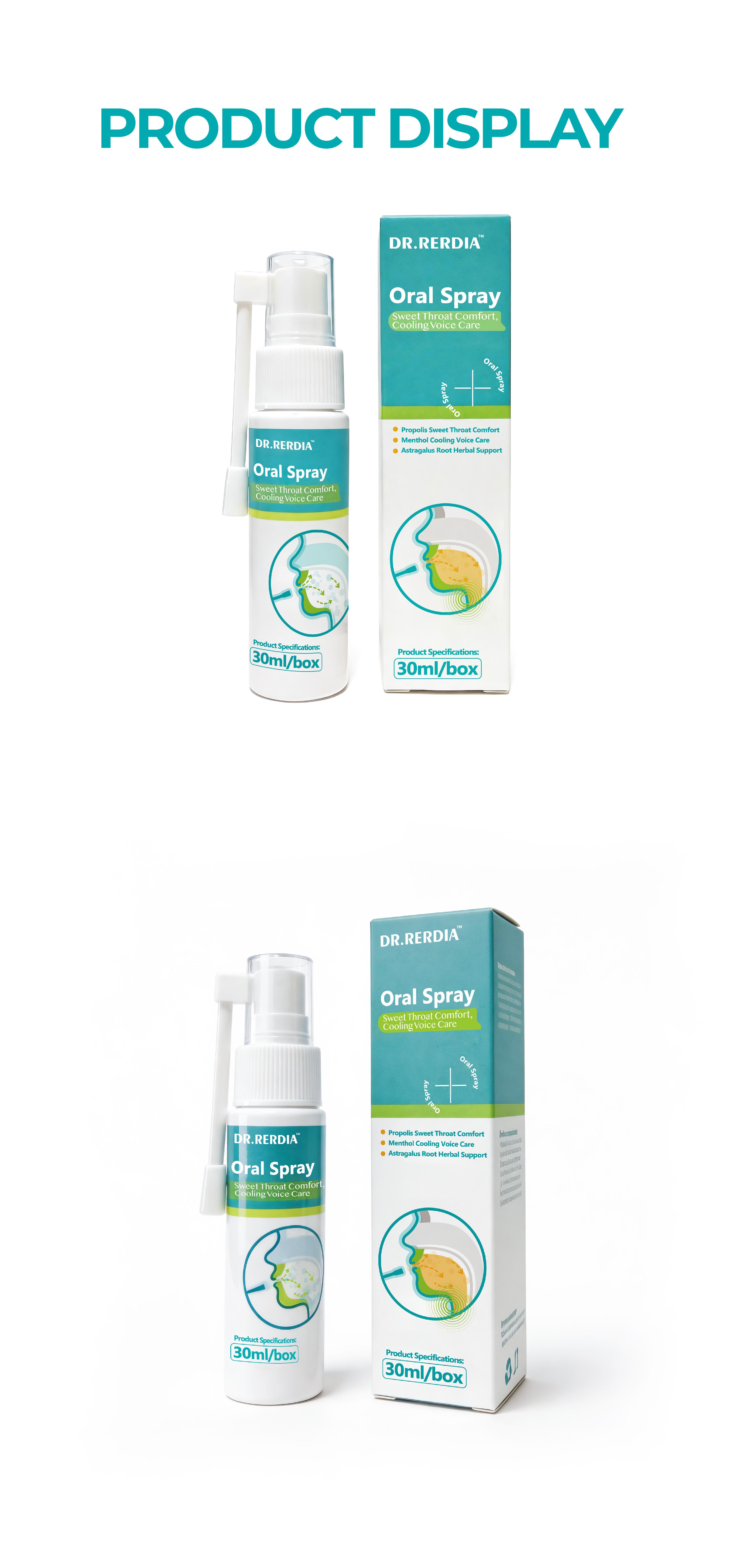 [In Stock]DR.RERDIA Oral Spray with Propolis, Menthol & Astragalus Root — Gentle Daily Care