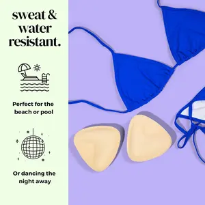 Double-sided adhesive gathered bra pad-reusable adhesive bra strap pad-adhesive bra for dress bikini