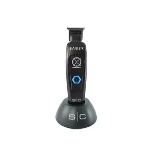 StyleCraft Precision Saber Trimmer - Professional Cordless Hair Trimmer with Full Metal Body and Digital Brushless Motor in Black
