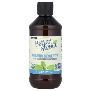 NOW Foods Better Stevia®,  Zero-Calorie Liquid Sweetener, Organic Glycerite, 8 fl oz (237 ml)