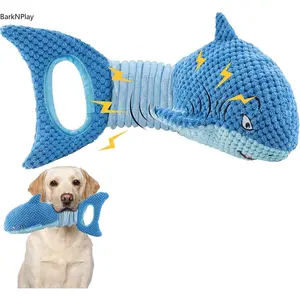 Large Squeaky Plush Dog Toy, Interactive Crinkle Tug-of-War Chew Toy for Small, Medium and Large Dogs, Durable Soft Pet Toy for Boredom Relief, Teething and Daily Play