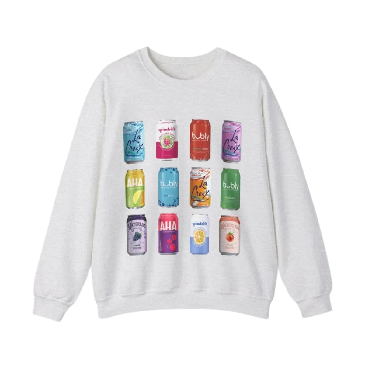 Retro Inspired Sparkling Water Soda Unisex Cotton Casual Tops - Fun Gift for Soda Lovers, Unique Fabric Garment for Party or Festival, Sweatshirt, T-shirt, Hoodie, Cocktail Tee