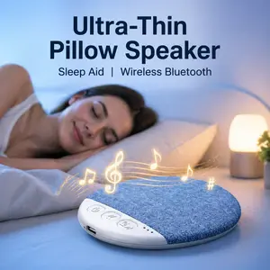 Pillow Speaker Bluetooth 5.4 Under Pillow Sound Machine - HiFi Stereo White Noise with 30/60/90 Min Timers for Bedroom
