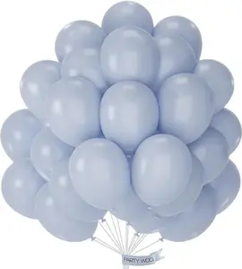 PartyWoo Dusty Blue Balloons 50pcs 12 Inch Slate Blue Boho Neutral Latex Helium Balloons for Baby Shower Wedding Graduation Anniversary Retirement Cat Tornado Birthday Party Decorations Blue-F51