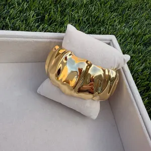 Scrunch Bangle - Gold Color, Stylish Design, Perfect for Everyday Wear