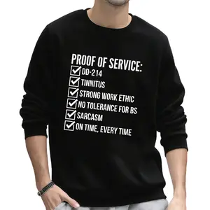 Comfortable Proof of Service T-Shirt Sweatshirt for Military Veterans