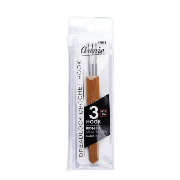 Annie Dreadlocks Crochet Needle 3 Hook .75 mm WT43 Annie Dreadlocks Crochet Needle 3 Hook .75 mm WT43