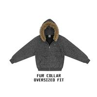 Deep Gray (Undetachable Fur Collar)