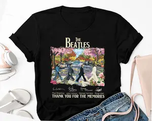 Personalized Abbey Road The Beatles Anniversary T-Shirt, The Beatles Abbey Road Signatures Shirt, The Beatles Fan Gift Shirt, The Beatles T-Shirt, Rock Band T-Shirt, Rock N Roll T-Shirt, Beatles Gifts For Fans, Gift For Men, Gift For Women QOAY2