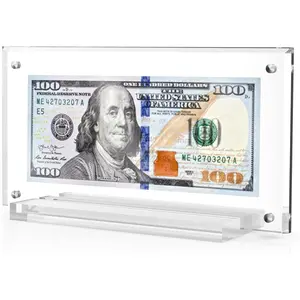 Dollar Bill Frame, Acrylic Currency Display Holder Money Frame for Collectors Ticket Protector Photos Display Case, 7.8 * 4.1inch