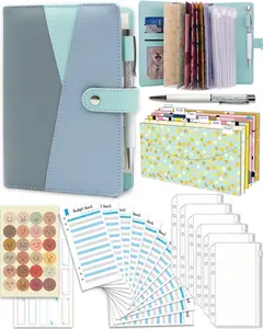 Budget Binder With Zipper Envelopes, Cash Envelopes for Budgeting Money Saving Sheets, PVC Pockets, Stickers & Pen, Organizer