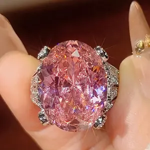 New Fashion Jewelry Ring with Colorful Sapphire, Red Corundum, and Pink Diamond Inlay, High-End Fashionable European and American Style for Women