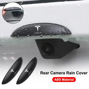 ABS Car Vehicle Rearview Camera Rain Cover Silicone Weatherproof Protector For Tesla Model 3 Model S X Model Y Juniper Roadster 2021 Cybertruck Juguete SpaceX