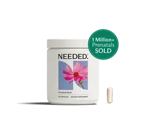 NEEDED. Prenatal Multivitamin - 90 Capsules (1 Month Supply) - 22 Clinically Dosed Nutrients - Nausea-Friendly - 8x More Nutrition - Expertly-Formulated - Clinically Studied - Fertility to Postpartum - Breastfeeding