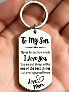 Stainless Steel Keychain, Heart Shape Casual Design, Perfect for Birthdays, Graduations, Adult Gifts, Daily Use, Unique Personal Accessory