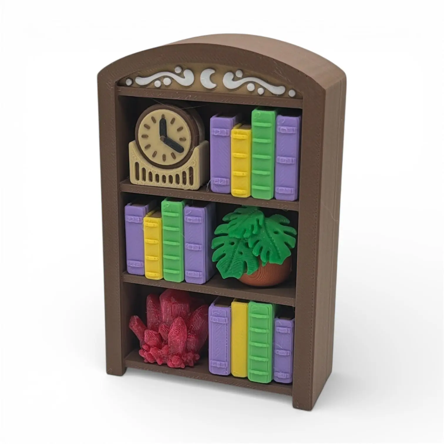 Mini Book Nook Clicker – Three-Shelf Desk Fidget
