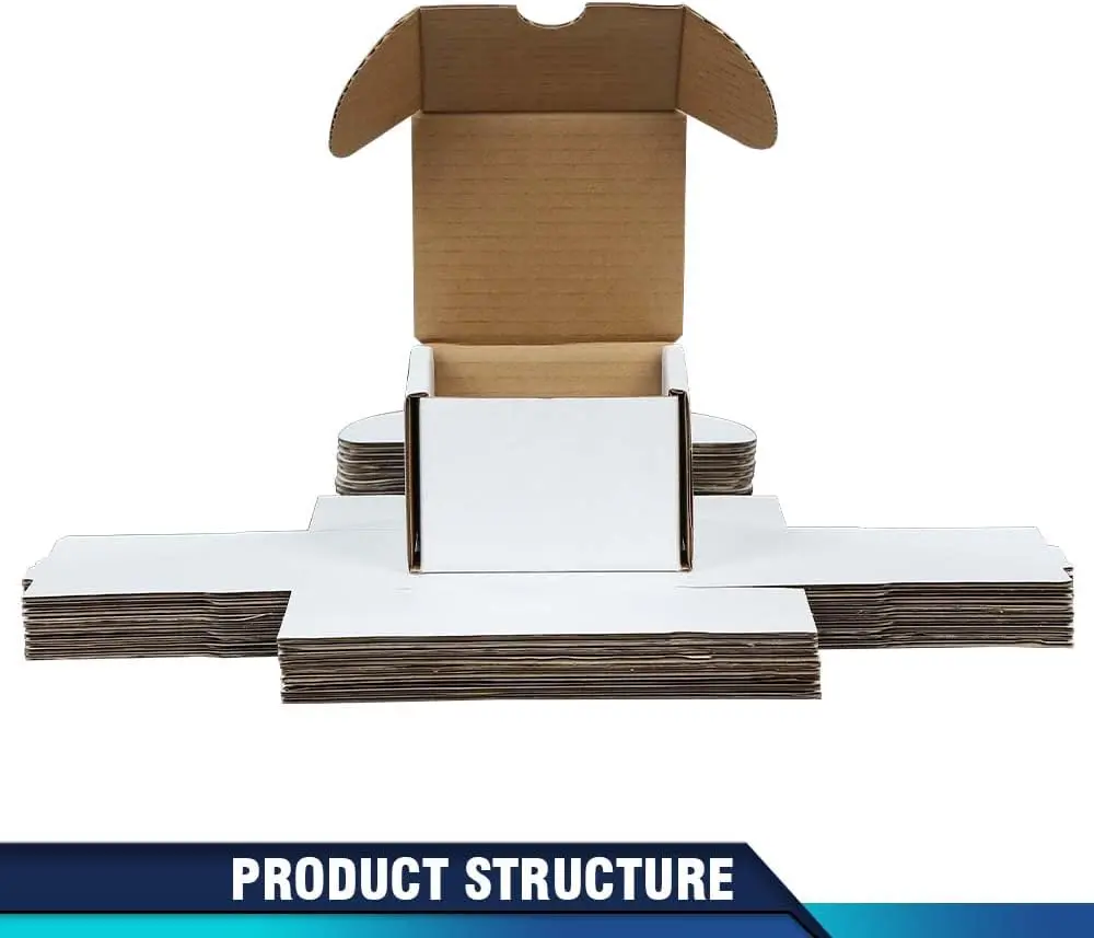 PIT66 10PCS 200 Count Cardboard Baseball/Trading Card Storage Boxes Box Brilliant White Corrugated Paper Box