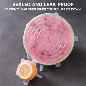 Silicone Fresh-Keeping Cover, Silicone Stretch Lids, Stretchable Cup Cover, Reusable Elastic Bowl Covers, Universal Cover, Multifunctional Fruit and Vegetable Fresh-Keeping Film Fresh Keeping Bowl Cover
