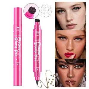 Waterproof Freckles Pen: Faux Freckle Stamp and Fine Tip Eyeliner, Longwear Eye Liner for Realistic, Long-Lasting Freckles and Effortless Makeup, Perfect for Daily Wear and Cosplay