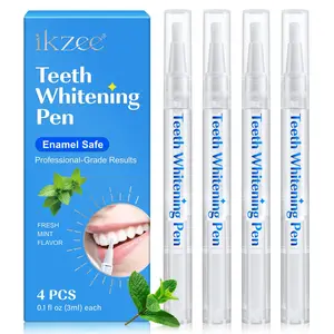 Teeth Brightening Pen, 4 Counts/box Teeth Brightening Gel Pen, Oral Care Product for Relieving Bad Breath & Fighting Yellow Teeth