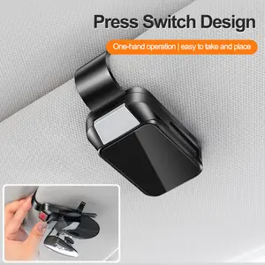 SUPEREVER Car Sun Visor Sunglasses Holder No-Drop Scratch-Resistant Clip with Ticket Clip and Sun Visor Storage for Modern Drivers