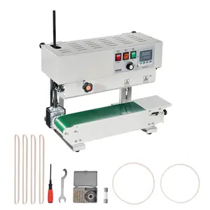 VEVOR Continuous Bag Band Sealing Machine,  , 0.24-0.47 in/6-12 mm Seal Width, Vertical Band Sealer Machine with Digital Temperature Control, Carbon Steel Bag Sealer for 0.02-0.8 mm Plastic Bags Films