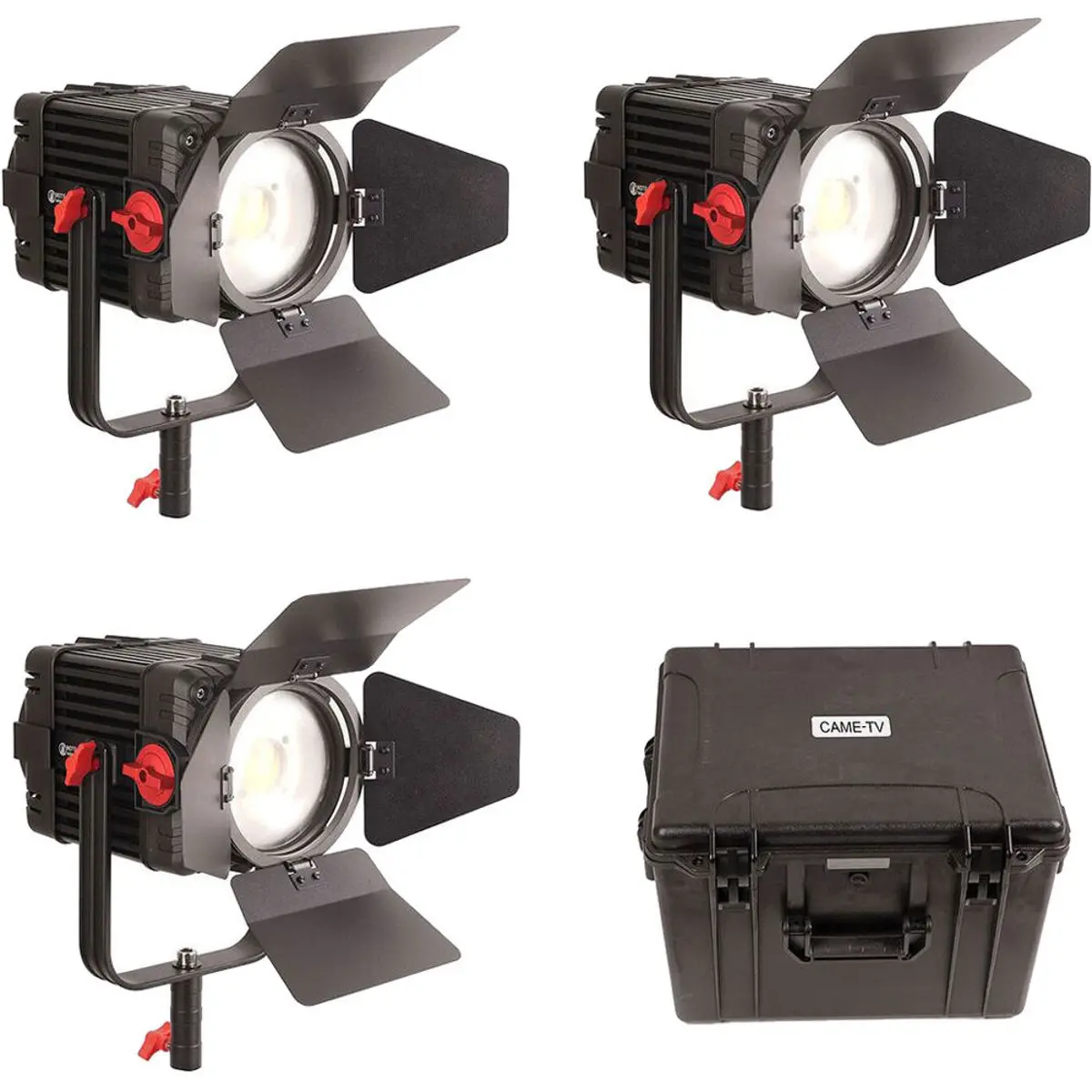 Came-TV Boltzen 150W Focusable Fresnel LED Daylight 3-Light Kit, Camera Lighting for Photography to Light Up Your Space