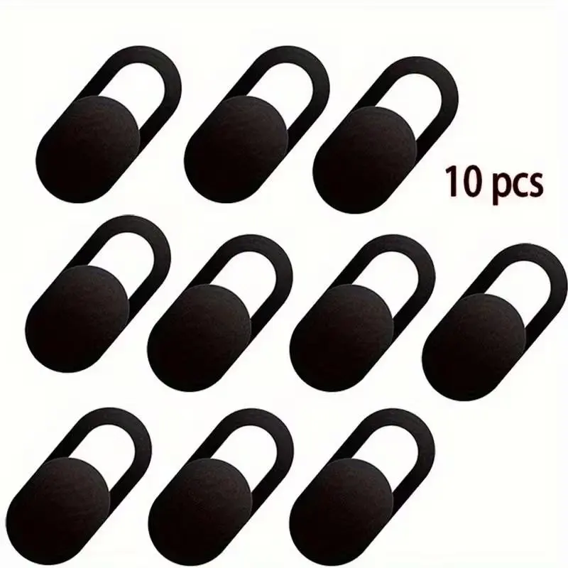 Camera Sliding Cover Protector [10-Pack] - Ultra-Thin Laptop Camera Slider, Suitable for MacBook Pro, iMac, Laptops, Smartphones, PCs, iPad Pro, iPhone 8/7/6 Plus, Perfect Privacy Protection [Black] Tech Accessories