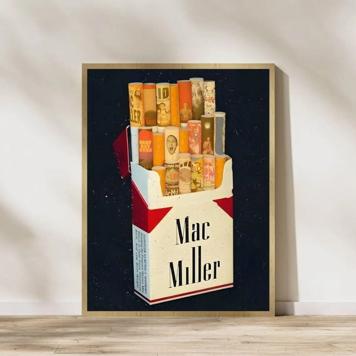 mac miller cigarette box poster