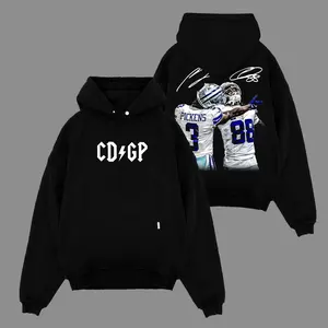 [X-26] Ceedee Lamb x George Pickens Graphic Premium Cotton Hoodie Sweatshirt T-Shirt For Cowboys Nation, Cowboys Football Fans Apparel, Football Streetwear Tee, Gift For Football Fan Graphic Tee