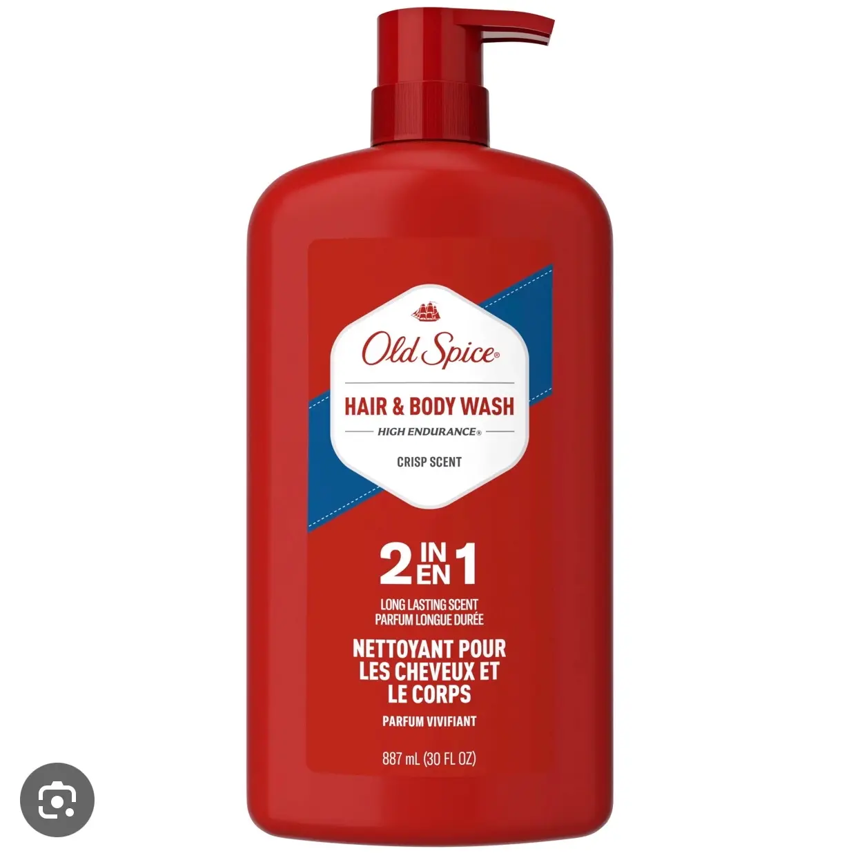 Old Spice Men's 2-Pack 2-in-1 Hair & Body Wash Cleanser Set, High Endurance Aroma Crisp Scent, All-Purpose Men's Bath & Body Care Product, Body Wash Set