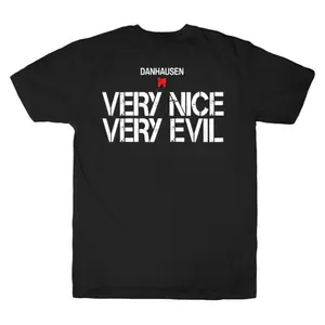 Oversized Danhausen 'Very Nice Very Evil' Back Print Tee Graphic T-Shirt Streetwear Holiday Wear y2k cotton fashion Streetwear Lover Gift Top Trending