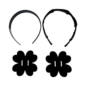 Liebster 2 Pack Graduation Cap Headband Inserts - Lucky Four-Leaf Design, Adjustable Fit, Lightweight Nylon, Ideal Graduation Decorations