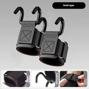 Weight Lifting Hooks Weight Lifting Grips Heavy Duty Deadlift Straps Pull Up Straps Adjustable Powerlifting Support Hooks Straps for Gym Workout Workout Accessories