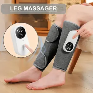 Lightweight Portable Calf Massager with Heat and Air Compression, Cordless Rechargeable Leg Massager, 3 Modes Relaxation, Easy to Carry for Home Travel Office, Ideal Gift for All Ages
