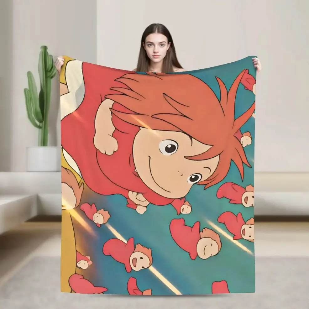 My Little Pony Merch Blanket Warm Cozy Fluffy Fleece Throw Blanket for Bed Sofa Multiple Sizes Anti-Pilling Cute Cartoon Bedding Easter Birthday Gift Idea