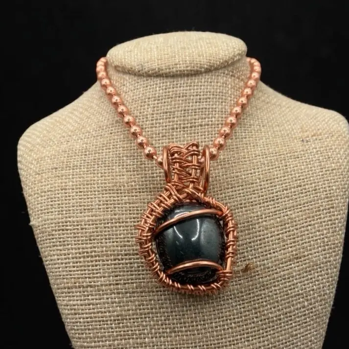 Juma CopperKing Gemstone Hematite 24” Copper Necklace