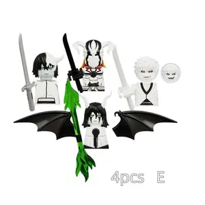New Bleach Mini Anime Figures Building Blocks Kurosaki Ichigo Ulquiorra Cifer Multiple Weapon Accessories Toys Gifts
