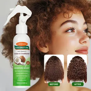 Coconut Oil with Vitamin E Leave-In Conditioner | Moisturizes and Strengthens Hair with Gardenia Extract | Enhances Shine & Smoothness for Daily Care | Ideal for Dry Damaged Hair, Heat Protection Styling & Frizz