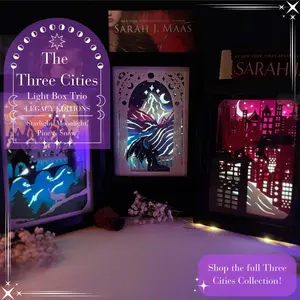 The Three Cities LEGACY Edition: Starlight, Moonlight, Pine & Snow | Light Box Book Nooks by FaebleBound | Bookish Inspired Bookshelf Decor
