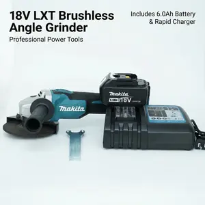 Makita DGA404 125mm Cordless Angle Grinder Bare Tool for Workshop Fabrication Brushless Motor High Speed Performance