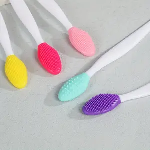 6PCS Double-Sided Blackhead Brush, Facial Cleansing Brush, Lip Brush, Cleaning Stick, Nose Cleaning Brush